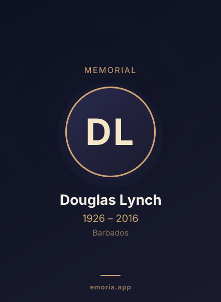 Memorial portrait of Douglas Lynch