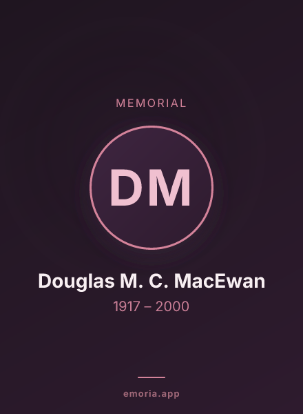 Memorial portrait of Douglas M. C. MacEwan