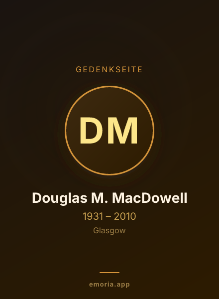 Gedenkportrait von Douglas M. MacDowell