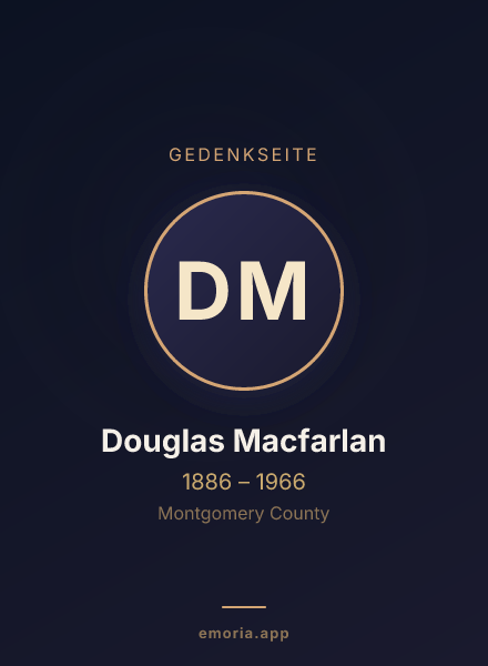 Gedenkportrait von Douglas Macfarlan
