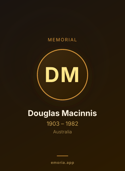 Memorial portrait of Douglas Macinnis
