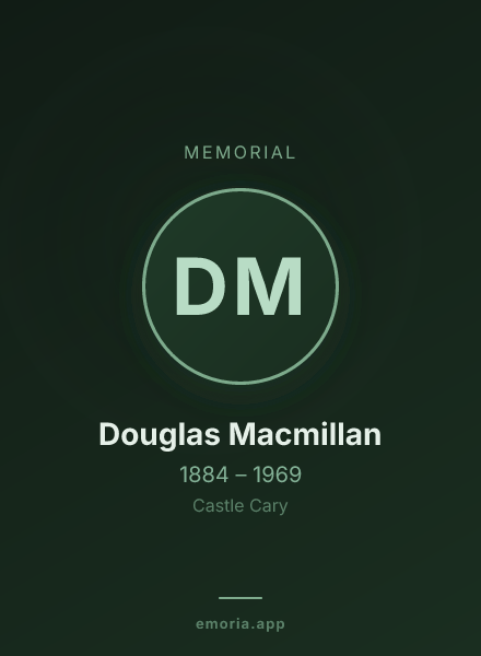 Memorial portrait of Douglas Macmillan