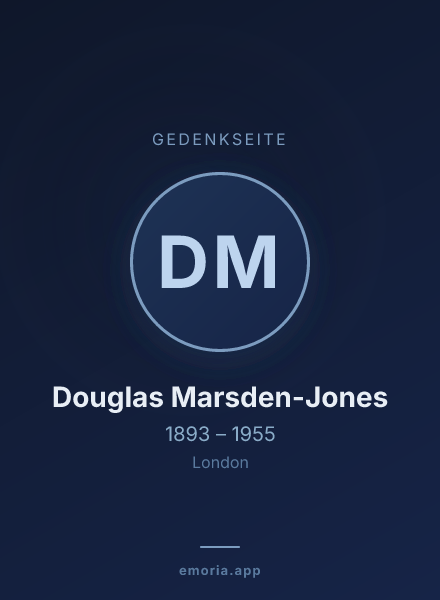 Gedenkportrait von Douglas Marsden-Jones