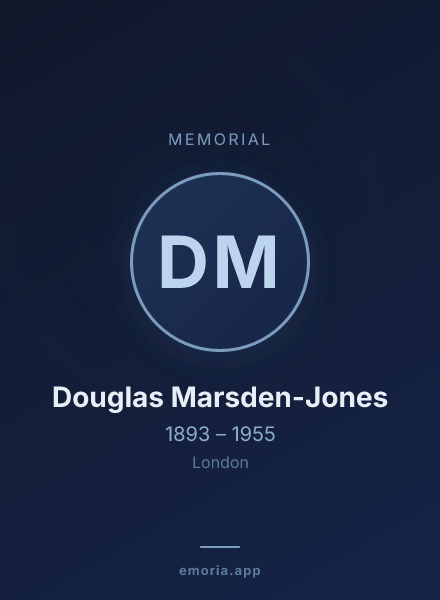 Memorial portrait of Douglas Marsden-Jones