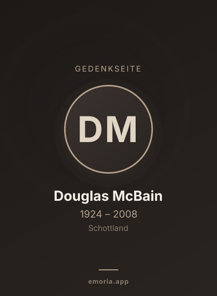 Gedenkportrait von Douglas McBain
