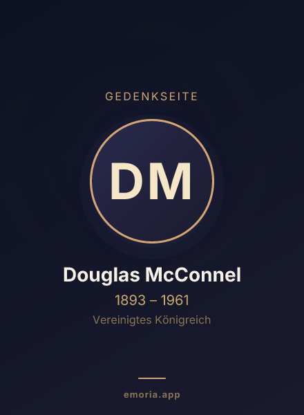Gedenkportrait von Douglas McConnel