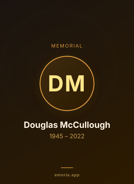 Memorial portrait of Douglas McCullough