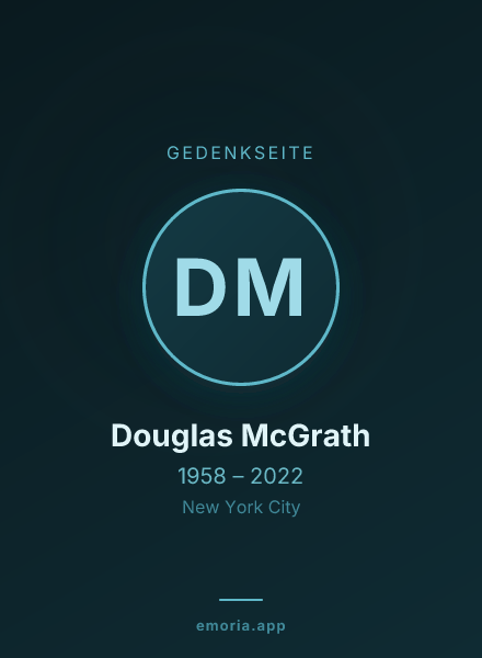 Gedenkportrait von Douglas McGrath