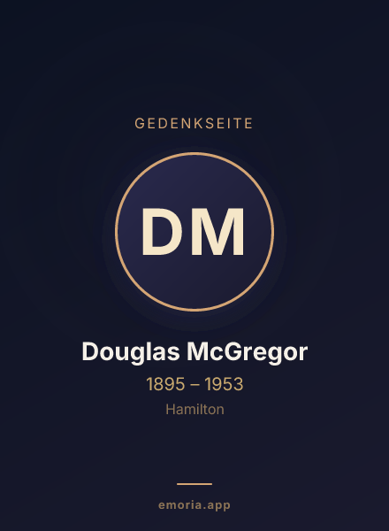 Gedenkportrait von Douglas McGregor