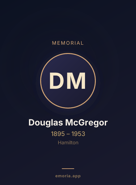 Memorial portrait of Douglas McGregor