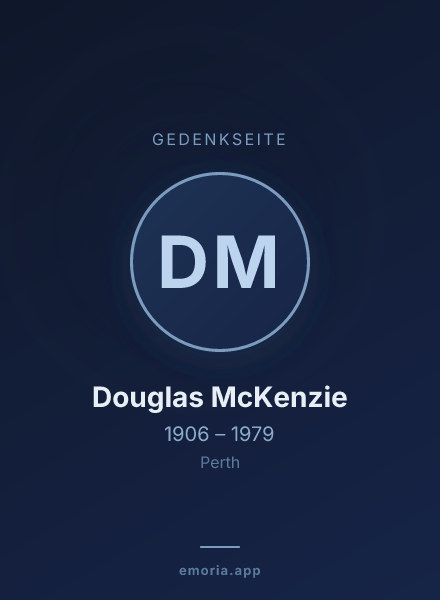 Gedenkportrait von Douglas McKenzie