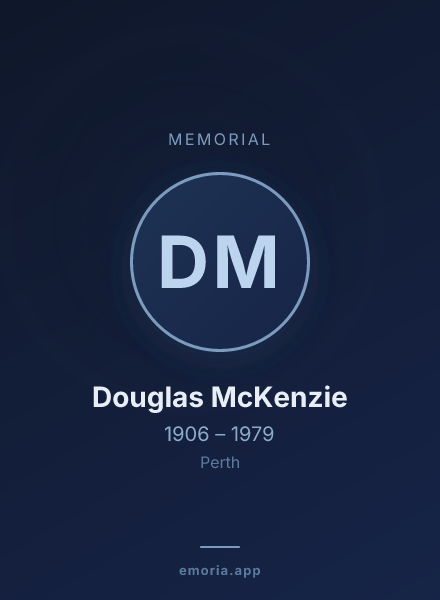 Memorial portrait of Douglas McKenzie