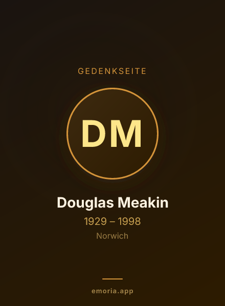 Gedenkportrait von Douglas Meakin