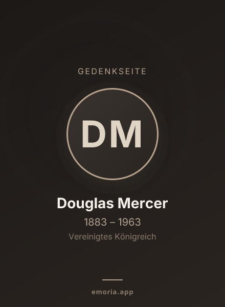 Gedenkportrait von Douglas Mercer