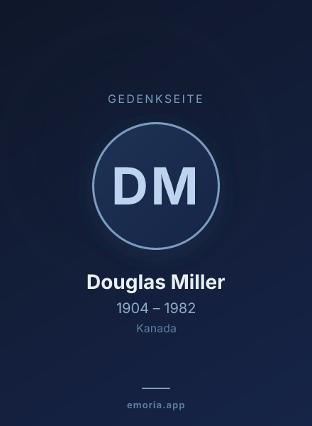 Gedenkportrait von Douglas Miller