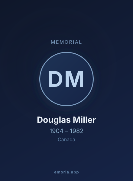 Memorial portrait of Douglas Miller