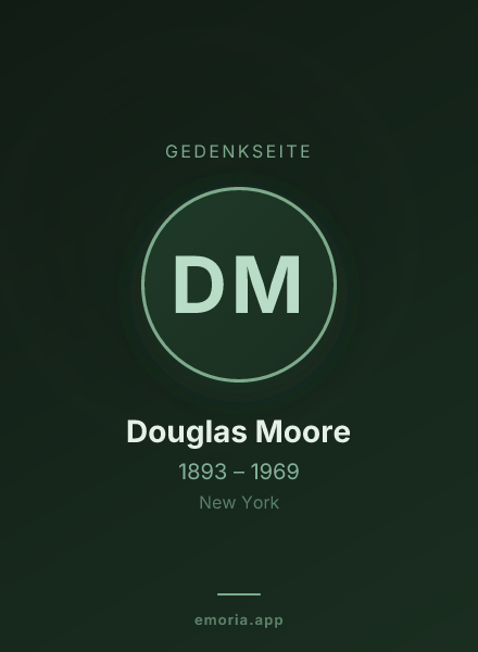 Gedenkportrait von Douglas Moore