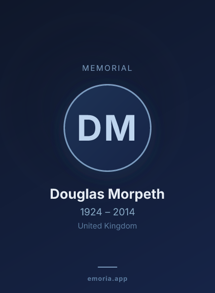 Memorial portrait of Douglas Morpeth