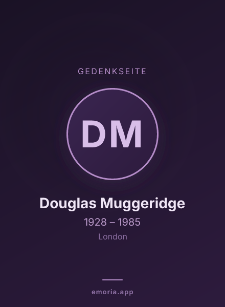 Gedenkportrait von Douglas Muggeridge