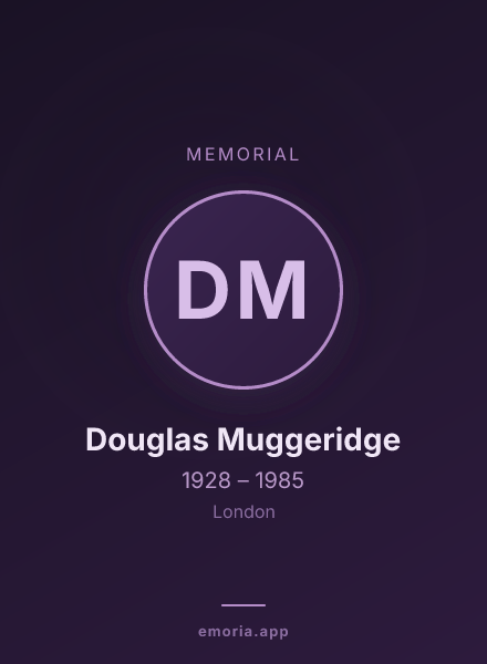 Memorial portrait of Douglas Muggeridge
