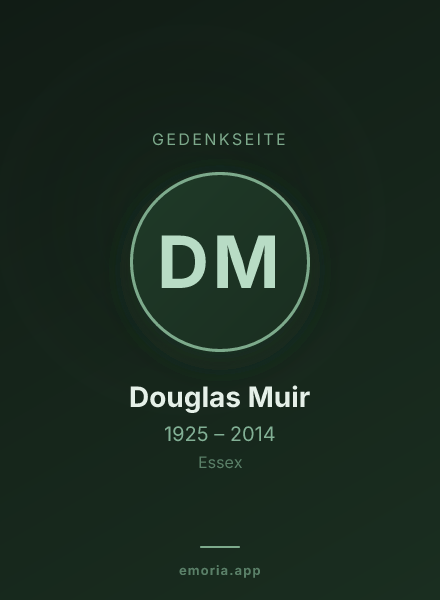 Gedenkportrait von Douglas Muir