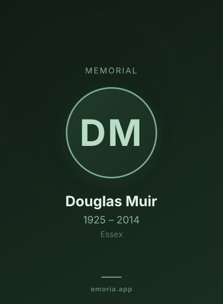 Memorial portrait of Douglas Muir