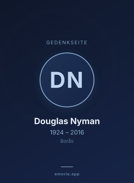 Gedenkportrait von Douglas Nyman