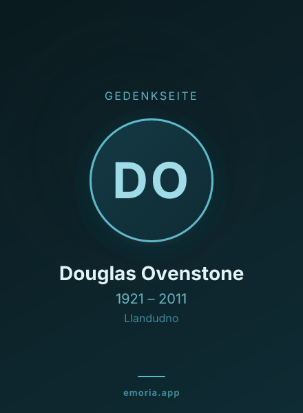 Gedenkportrait von Douglas Ovenstone