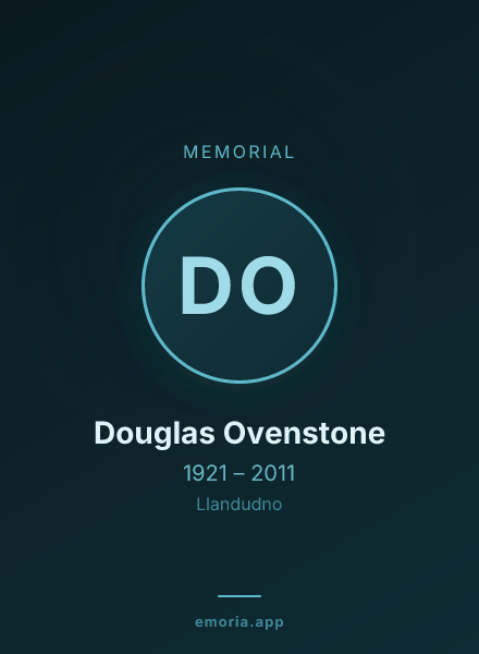Memorial portrait of Douglas Ovenstone