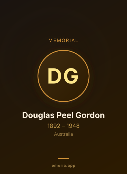 Memorial portrait of Douglas Peel Gordon