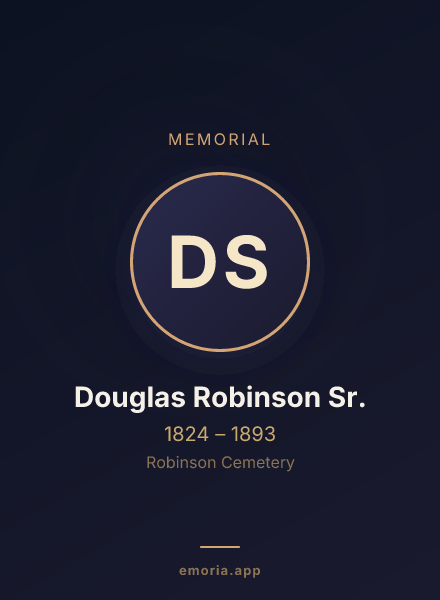 Memorial portrait of Douglas Robinson Sr.