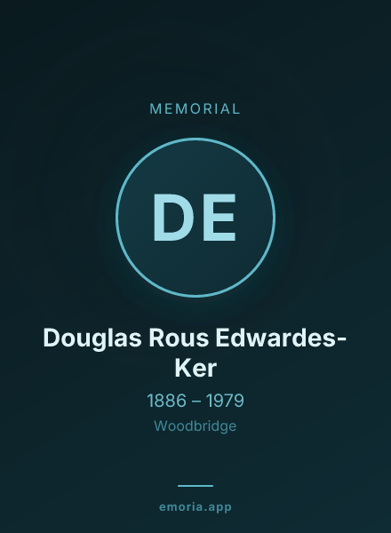 Memorial portrait of Douglas Rous Edwardes-Ker