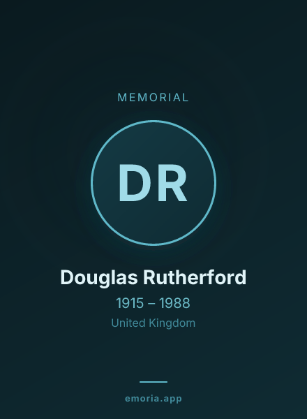Memorial portrait of Douglas Rutherford