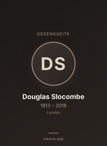 Gedenkportrait von Douglas Slocombe