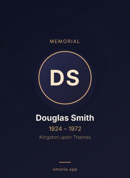 Memorial portrait of Douglas Smith