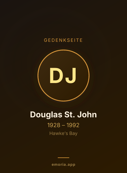 Gedenkportrait von Douglas St. John