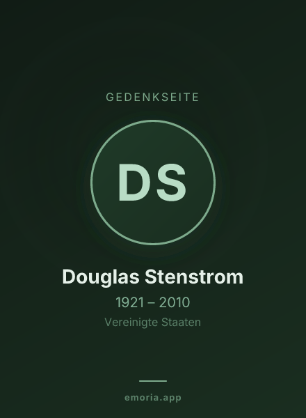 Gedenkportrait von Douglas Stenstrom