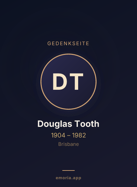 Gedenkportrait von Douglas Tooth