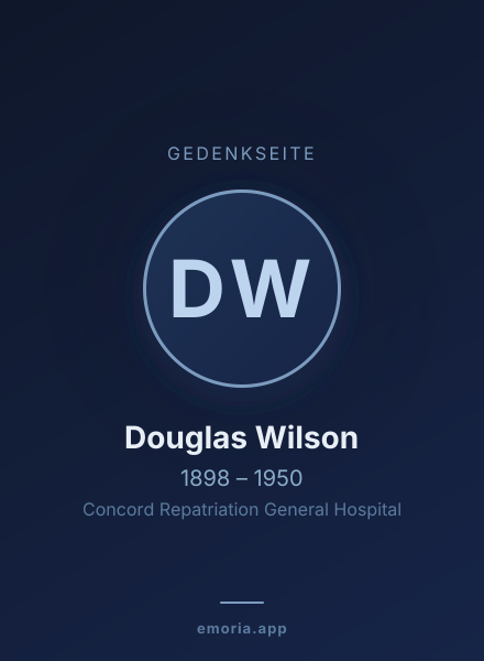 Gedenkportrait von Douglas Wilson