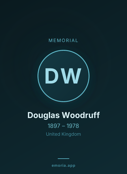 Memorial portrait of Douglas Woodruff