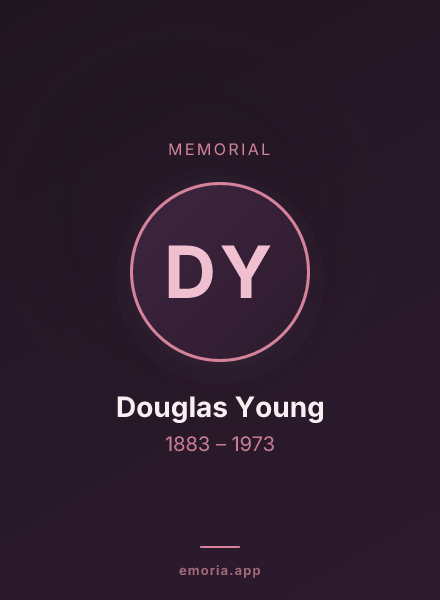 Memorial portrait of Douglas Young