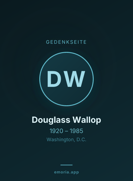 Gedenkportrait von Douglass Wallop