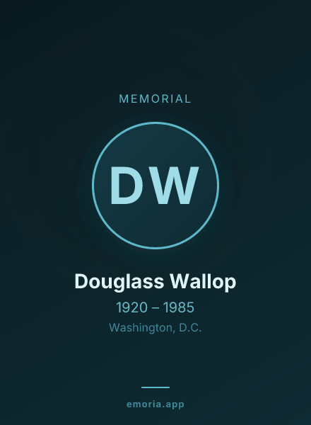 Memorial portrait of Douglass Wallop