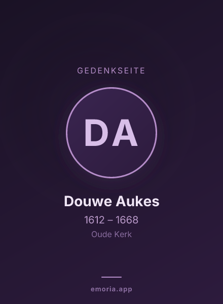 Gedenkportrait von Douwe Aukes
