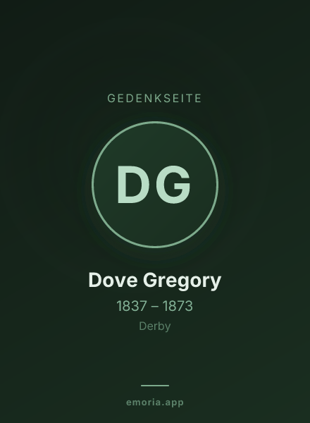 Gedenkportrait von Dove Gregory