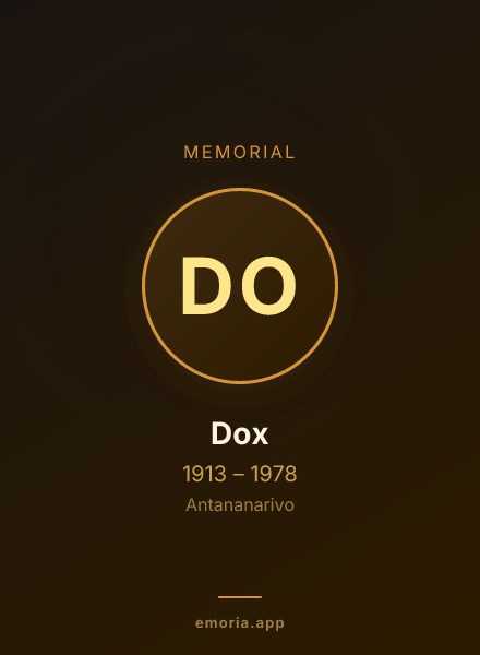 Memorial portrait of Dox