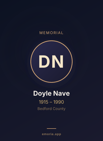 Memorial portrait of Doyle Nave