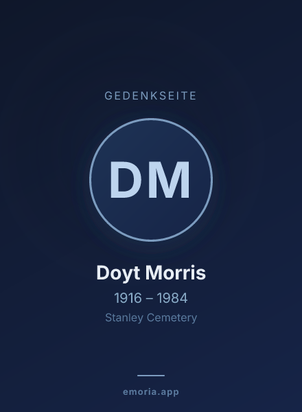Gedenkportrait von Doyt Morris
