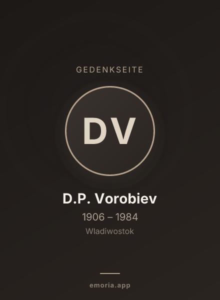 Gedenkportrait von D.P. Vorobiev