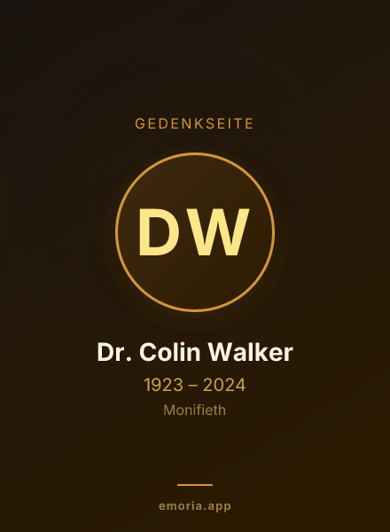 Gedenkportrait von Dr. Colin Walker